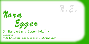 nora egger business card